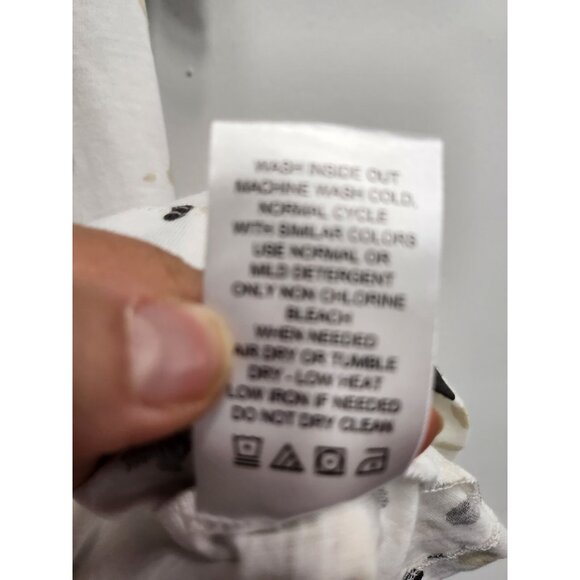 Eco Threads Womens Top Large White Animal Print Organic Cotton Short Sleeve Tee - Picture 5 of 7